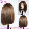 #6 Straight Virgin Brazilian Hair Short Bob Style Human Hair Full Lace Wig